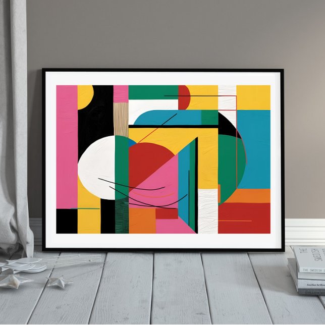 Poster Rythme architectural - Géométrie couleur et courbe (Créateur téléchargé)