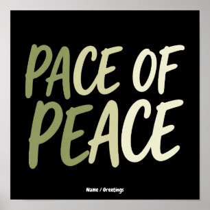 Poster Rythme de Paix Vert Manifeste de Pleine Conscience