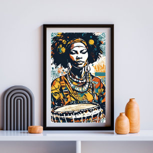 Poster Rythme de ses racines - Drum et culture afrocentri