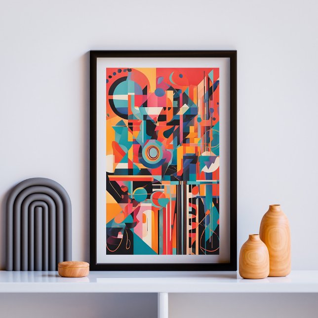 Poster Rythme en mouvement : Symphonie géométrique (Créateur téléchargé)