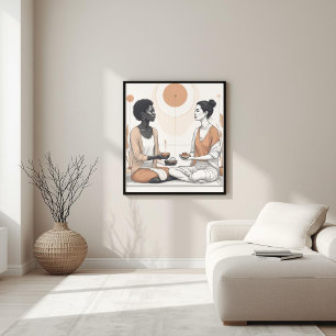 Poster Rythme Naturel – Composition V en Tons Terreux