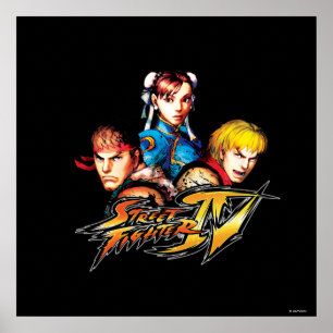 Poster Ryu, Ken et Chun-Li
