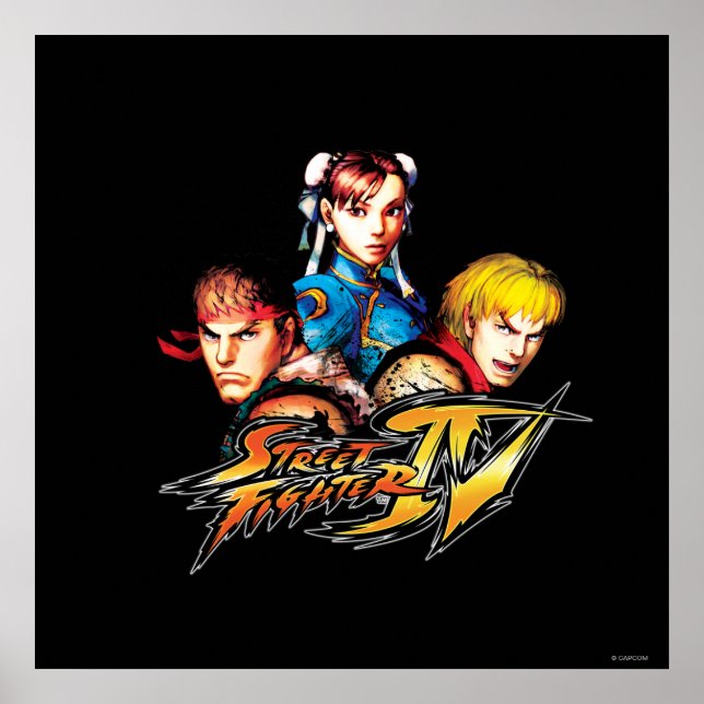 Poster Ryu, Ken et Chun-Li (Devant)