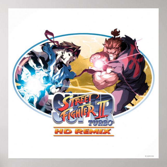 Poster Ryu Vs Akuma (Devant)