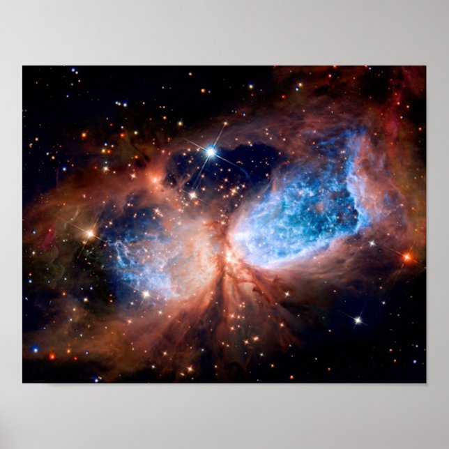 Poster S106 Star Forming Region - NASA Hubble Space Photo (Devant)