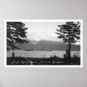 Poster S.S. Maryland près de Seward, Alaska 1920