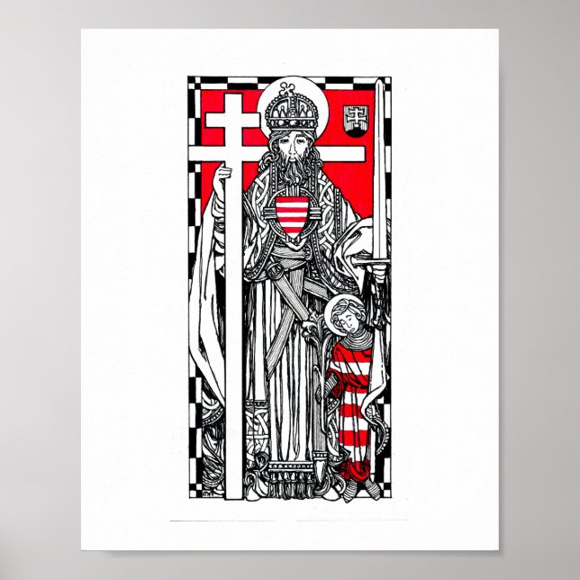 Poster S. Stephen de Hongrie avec S. Emeric (Devant)