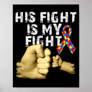 Poster Sa lutte est ma lutte Autisme Sensibilisation Sout