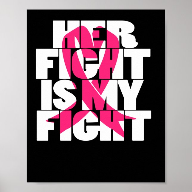 Poster Sa Lutte Est Ma Lutte Contre Le Cancer Du Sein (Devant)
