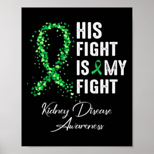 Poster Sa Lutte Est Ma Lutte Contre Le Ruban Vert Maladie