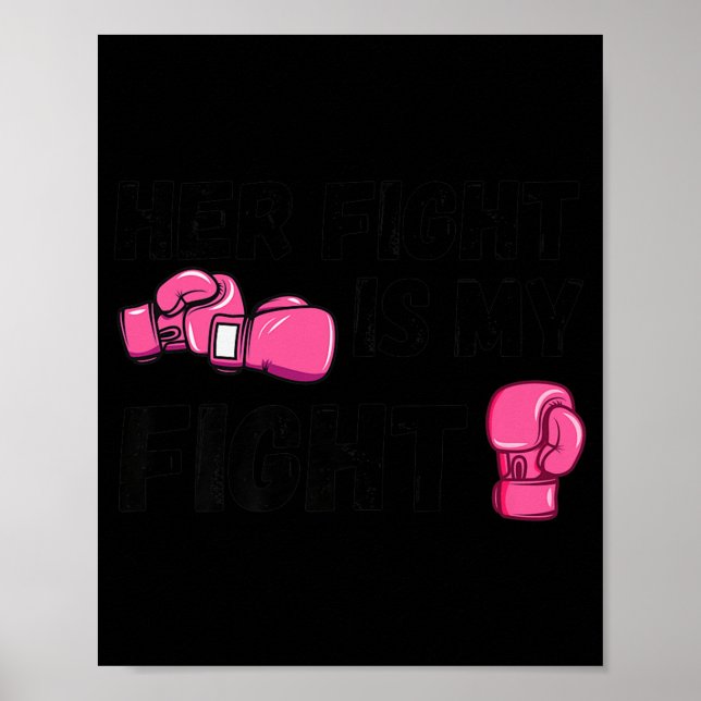 Poster Sa Lutte Est Ma Lutte Gants De Boxe De Combat Canc (Devant)
