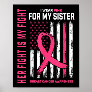 Poster Sa Lutte Est Ma Lutte Je Porte Pink Sister Breast 