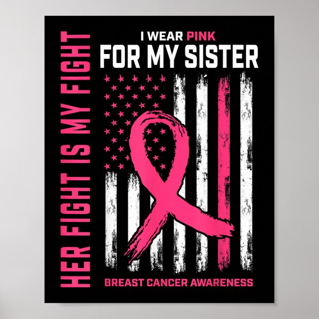 Poster Sa Lutte Est Ma Lutte Je Porte Pink Sister Breast  (Devant)