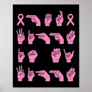 Poster Sa Lutte Est Ma Lutte Langue Des Signes Cancer Du 