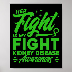 Poster Sa lutte est ma lutte Sensibilisation à la maladie
