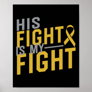 Poster Sa lutte est ma lutte Sensibilisation au cancer in