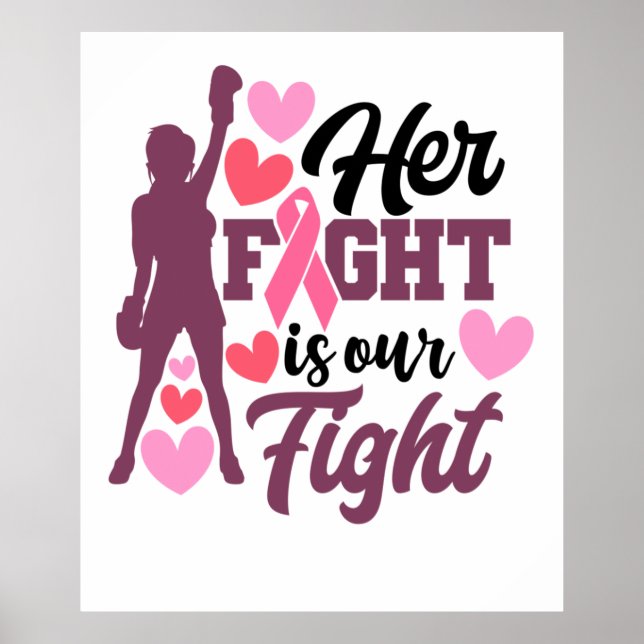Poster Sa Lutte Est Notre Lutte Contre Le Cancer Du Sein  (Devant)