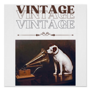 Poster Sa Maîtrise de la voix Vintage empilée