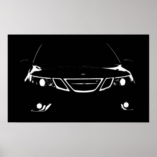 Poster Saab 9-3 Aero (Devant)