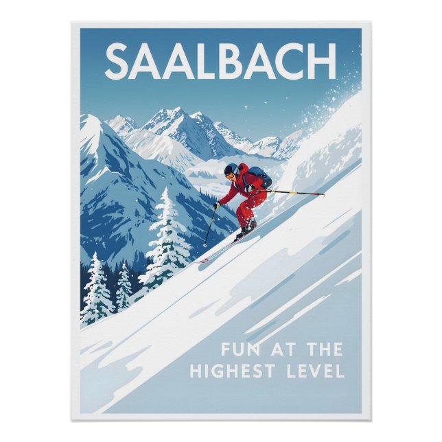 Poster Saalbach - Glemmtal - Autriche (Devant)