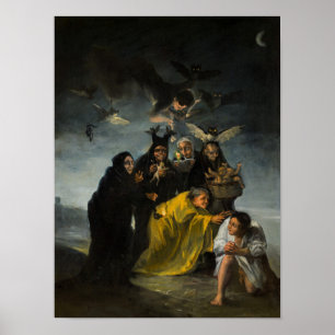 Poster Sabbat des sorcières, Las Brujas par Francisco de