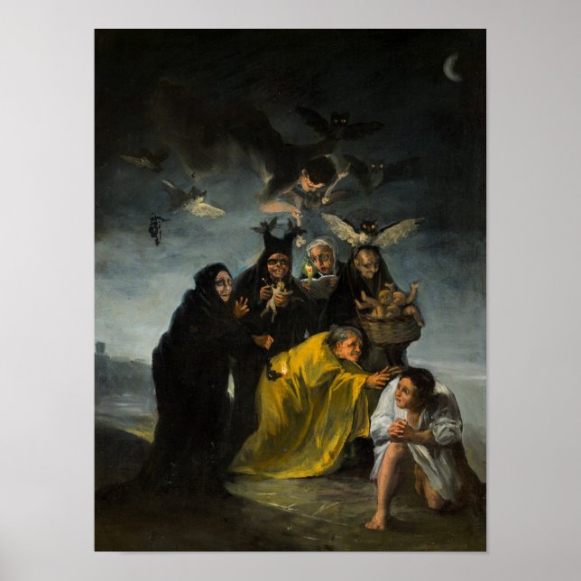 Poster Sabbat des sorcières, Las Brujas par Francisco de  (Devant)