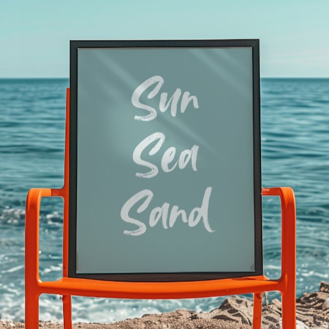 Poster Sable de mer du soleil | OEuvre murale tendance |  (Créateur téléchargé)