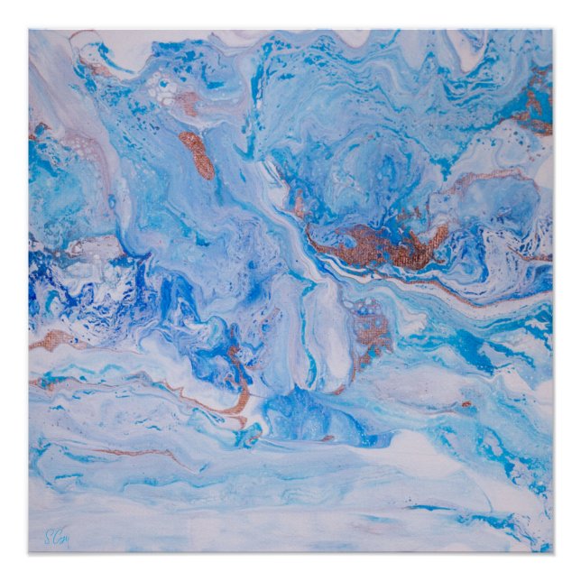 Poster Sable et mer (Devant)