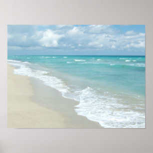 Poster Sable extrême de blanc de vue de plage de