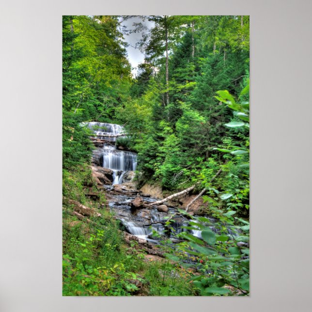 Poster Sable Falls, Rocks Pictures Nat'l Lakeshore, MI (Devant)