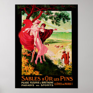 Poster Sables d'Or Les Pins