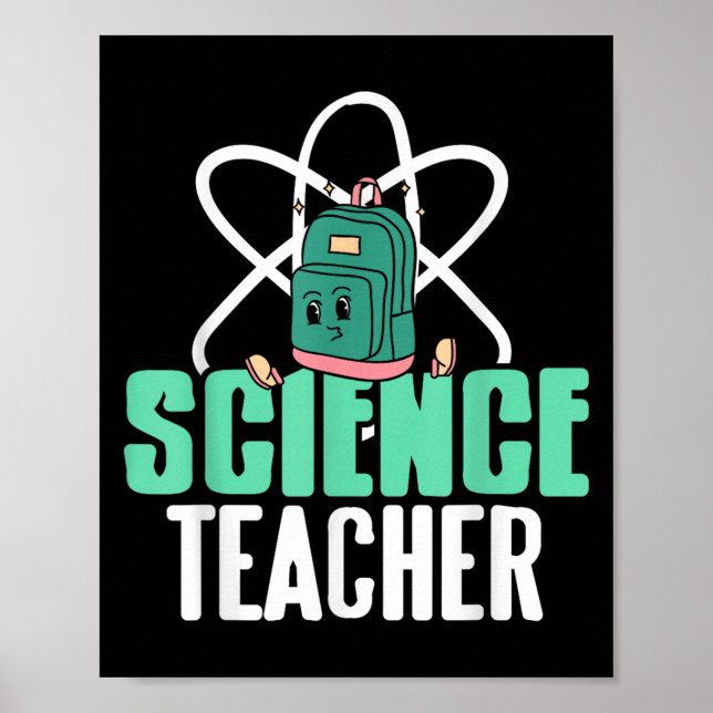 Poster Sac à dos drôle de professeur de sciences École Hu (Devant)