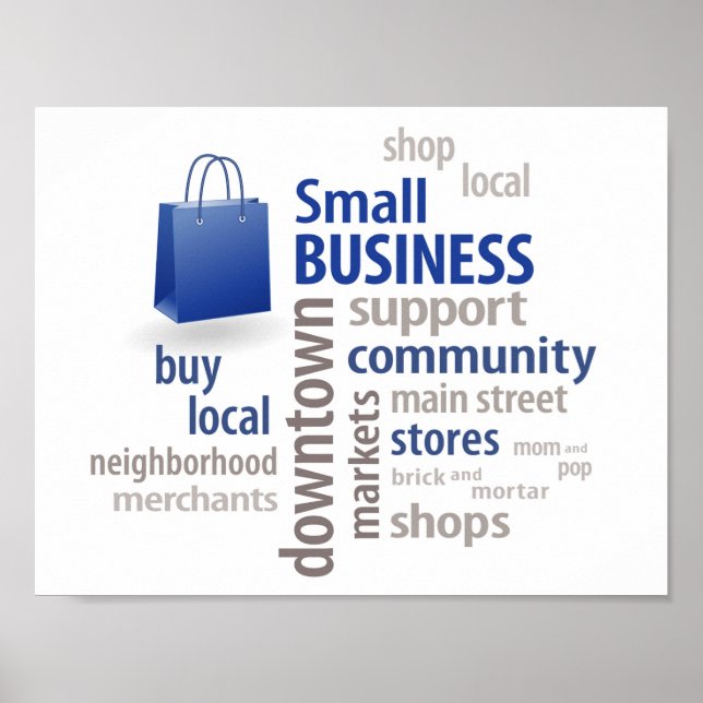 Poster Sac d'achat pour petites entreprises (Devant)