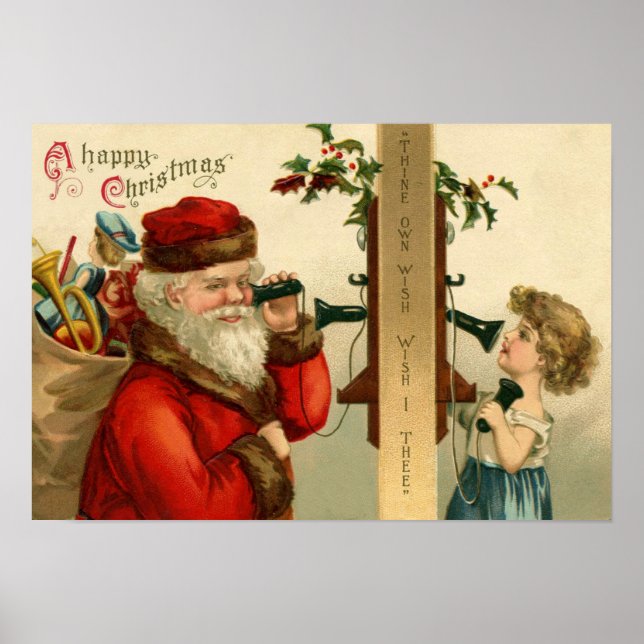 Poster Sac de Noël de jouets Holly Téléphone (Devant)