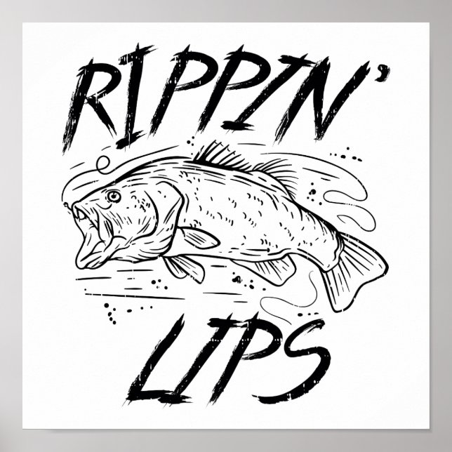 Poster Sac de pêche à lèvres Rippin (Devant)