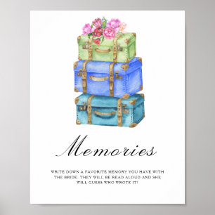 Poster Sac de voyage enterrement de vie de jeune fille - 