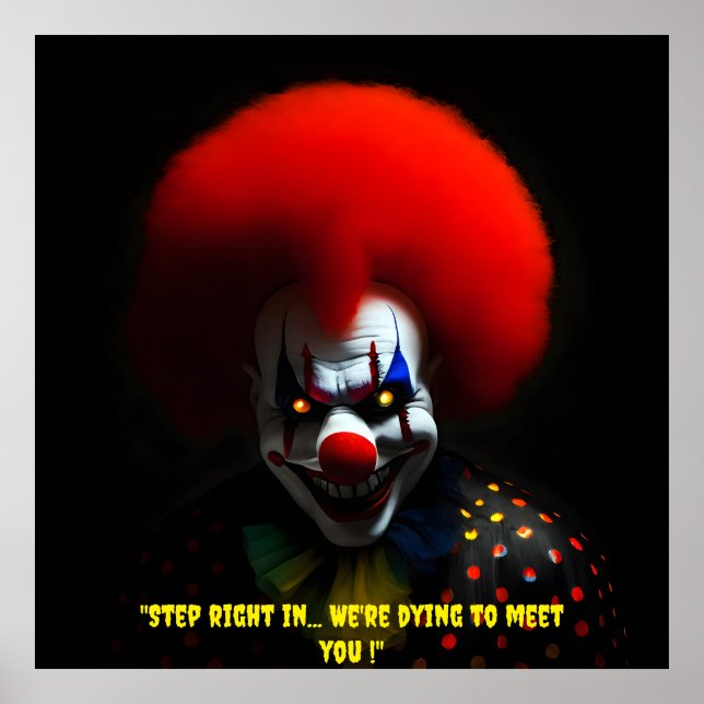 Poster Sac d'effroi Clown déplaisant (Devant)