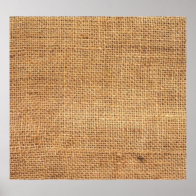 Poster Sacoche Burlap Brown : Arrière - plan de tissu tex (Devant)