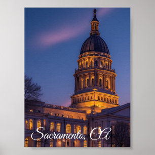 Poster Sacramento, capitale de l'État, Californie