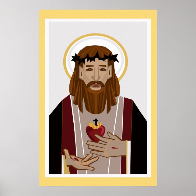 Poster Sacré Coeur de Jésus (Devant)