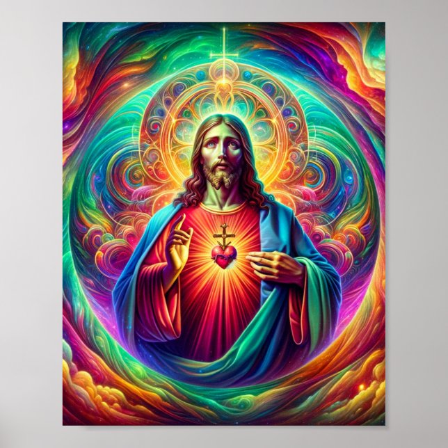 Poster Sacré Coeur de Jésus (Devant)