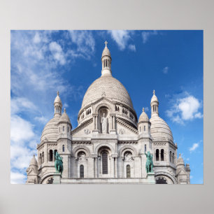 Poster Sacre Coeur sur la colline de Montmartre - Paris,