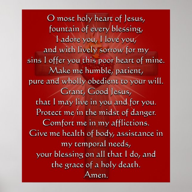 Poster Sacred Heart de Jésus-Cross (Devant)