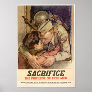 Poster Sacrifice 2ème guerre mondiale...Le privilège des 
