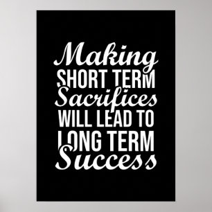 Poster Sacrifice Pour Le Succès - Gym, Hustle, Succès