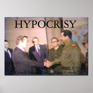 Poster Saddam et la Rummy concluent un accord