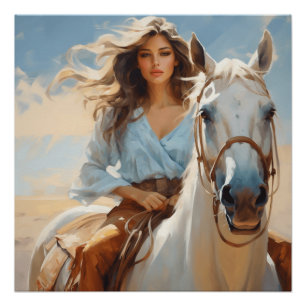 Poster Saddle Serendipity : Cowgirl Wall Art