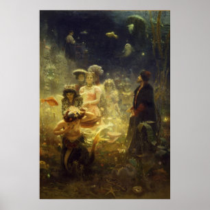 Poster Sadko dans la sirène sous-marine d'Ilya Repin de