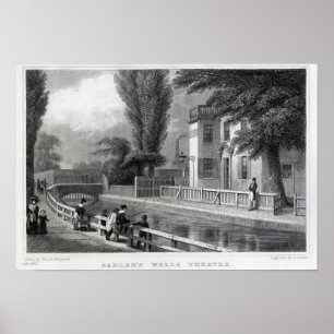 Poster Sadler's Wells Theatre, gravé par J. Garner