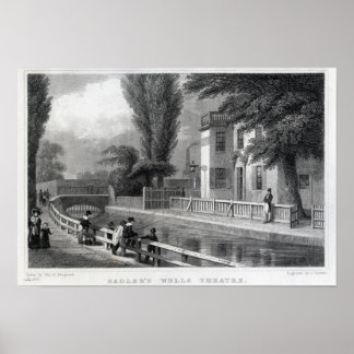 Poster Sadler's Wells Theatre, gravé par J. Garner